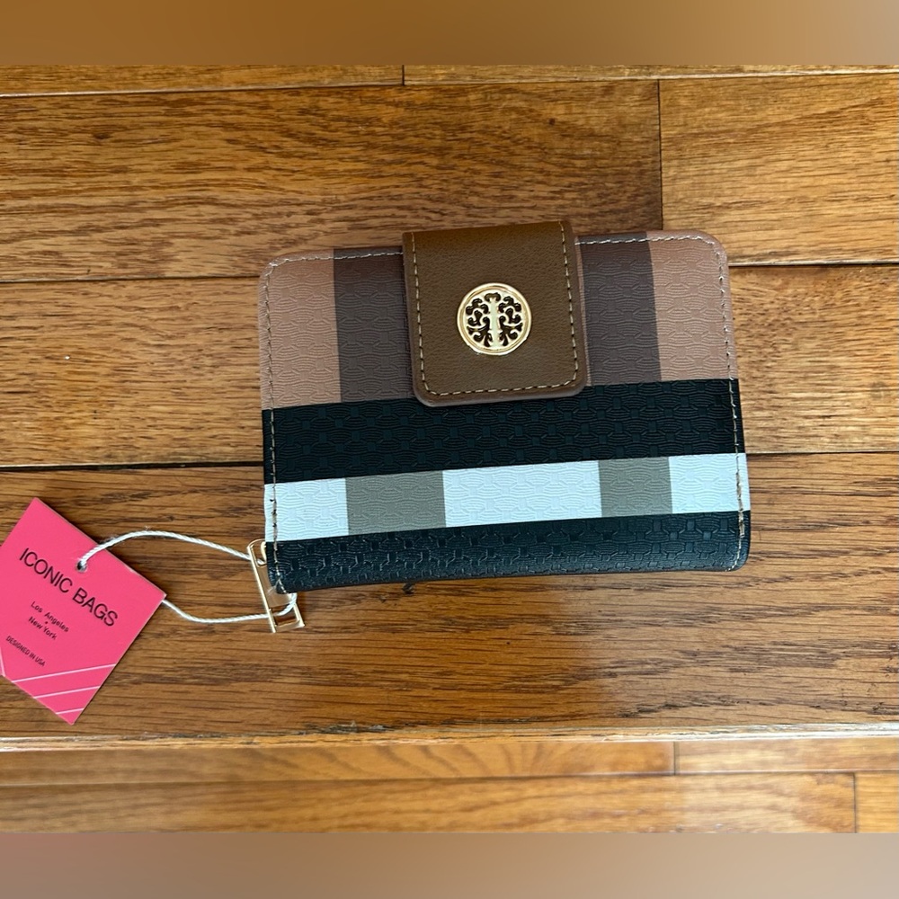 Brown and Black Women's Wallet